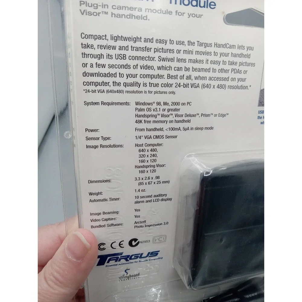 Targus Handcam Module‎ PLUG In Camera And Hand Held Vintage